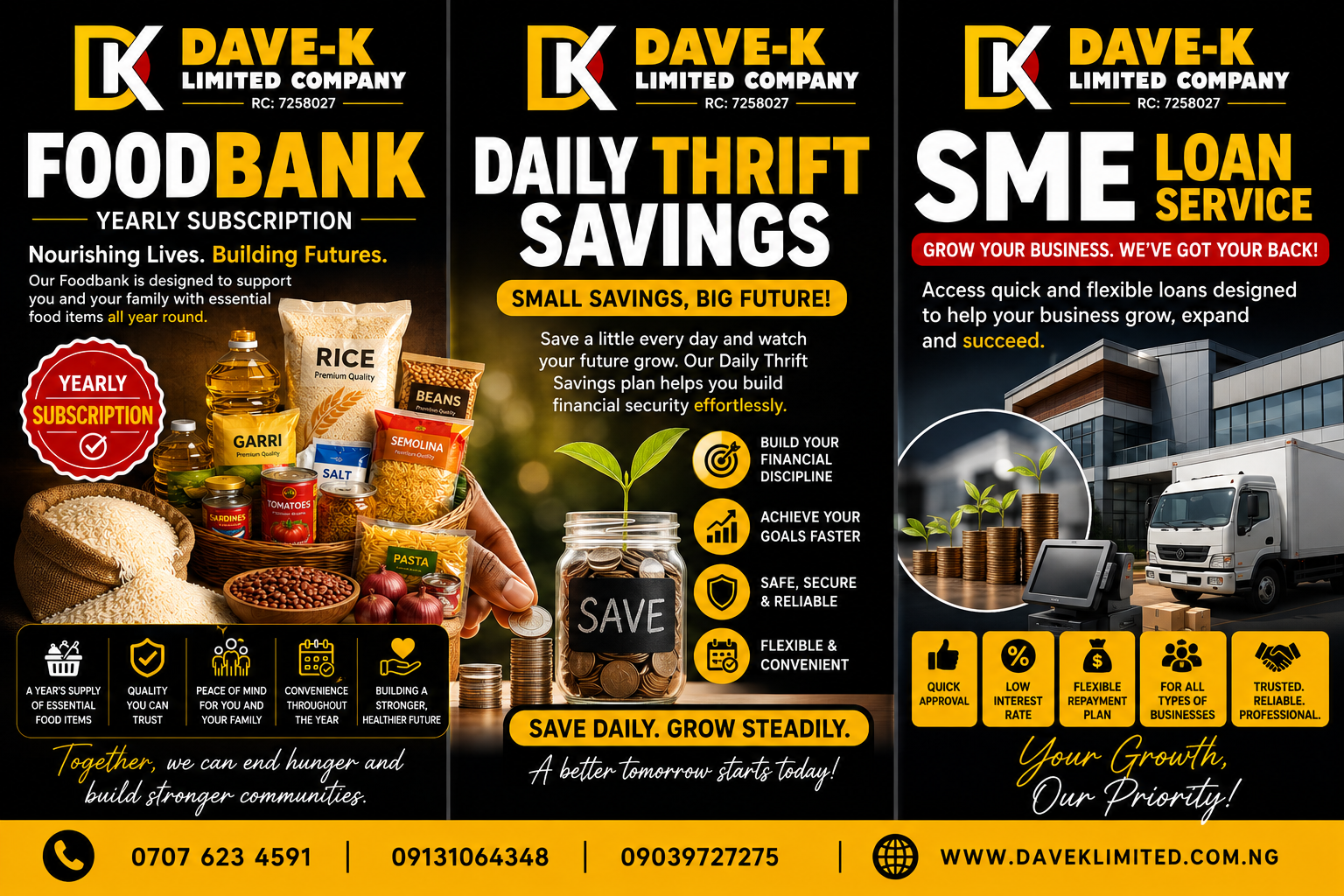 Dave-K Limited Advertisement